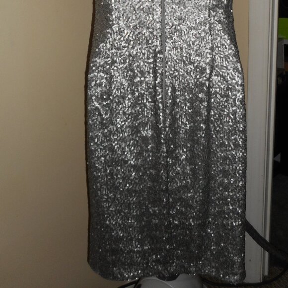 NWOT Calvin Klein full sequins silver dress, size 4 - Picture 5 of 8
